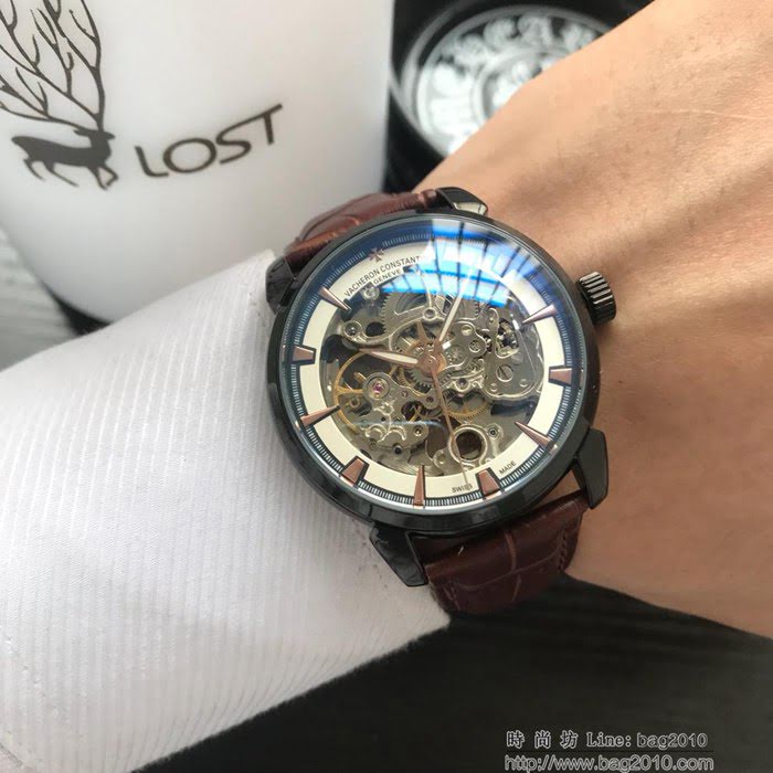 江詩丹頓 Vacheron Constantin 勁爆鏤空設計 全自動機械機芯 精品男士腕表  wssb3541
